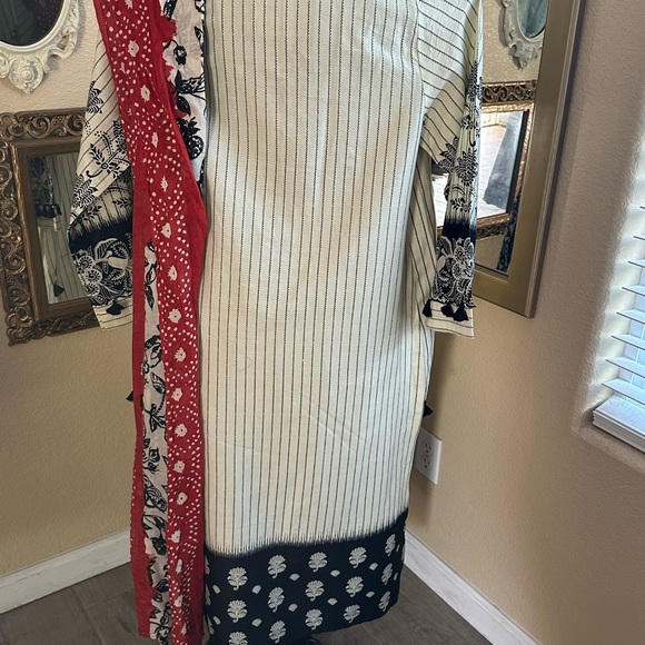 3 piece NWOT Junaid Jamshed Salwar Kameez - size Large - Picture 2 of 13